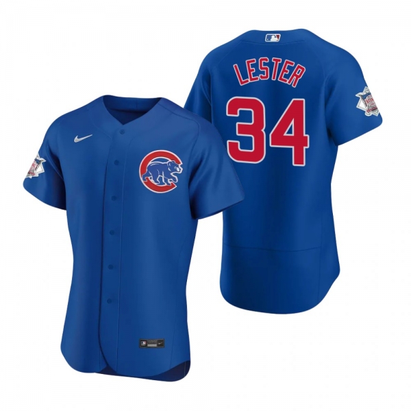 Men's Chicago Cubs Jon Lester Nike Royal Authentic 2020 Alternate Jersey