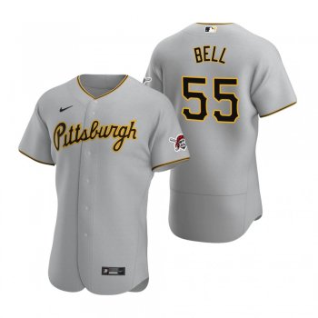 Men's Pittsburgh Pirates Josh Bell Nike Gray Authentic Road Jersey