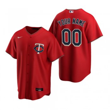 Minnesota Twins Custom Nike Red Replica Alternate Jersey