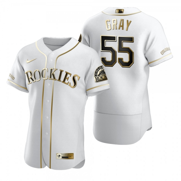 Men's Colorado Rockies Jon Gray Nike White Authentic Golden Edition Jersey