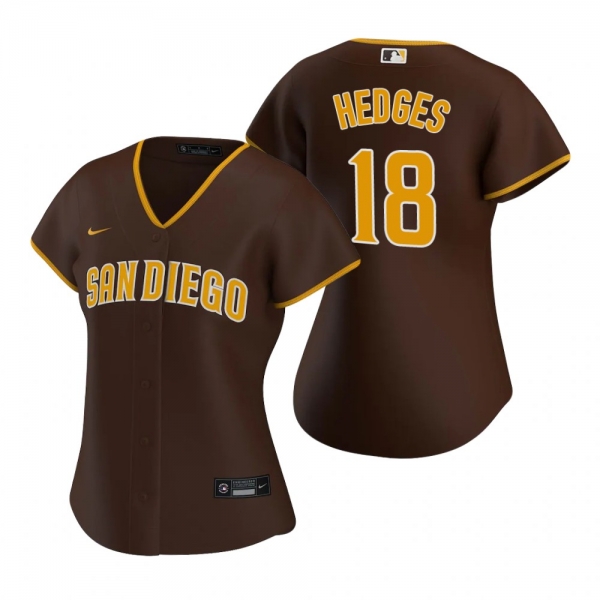 Women's San Diego Padres Austin Hedges Nike Brown Replica 2020 Road Jersey