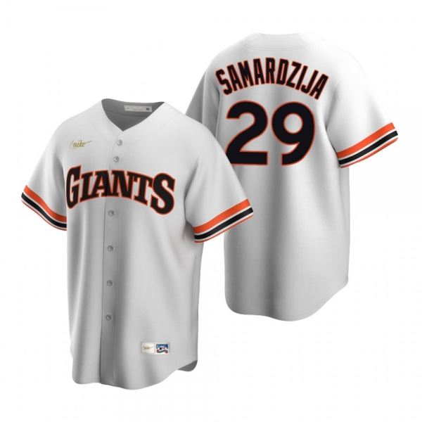 Men's San Francisco Giants Jeff Samardzija Nike White Cooperstown Collection Home Jersey