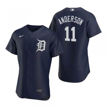 Men's Detroit Tigers Sparky Anderson Nike Navy Authentic 2020 Alternate Jersey