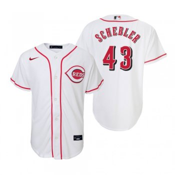 Youth Cincinnati Reds Scott Schebler Nike White Replica Home Jersey