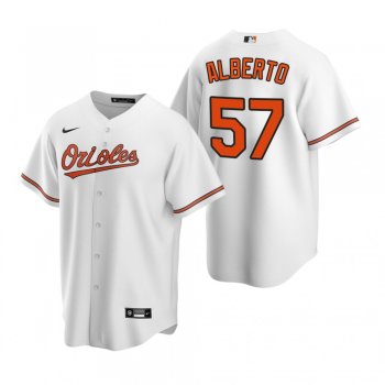 Men's Baltimore Orioles Hanser Alberto Nike White 2020 Replica Home Jersey