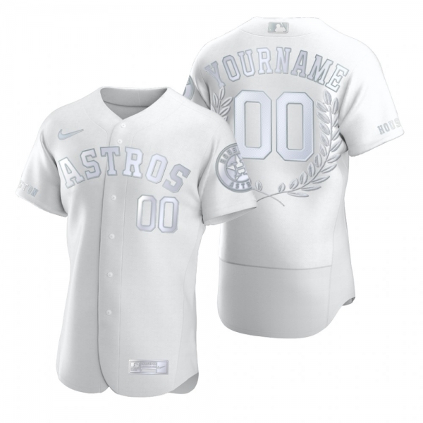 Houston Astros Custom White Award Collection Jersey