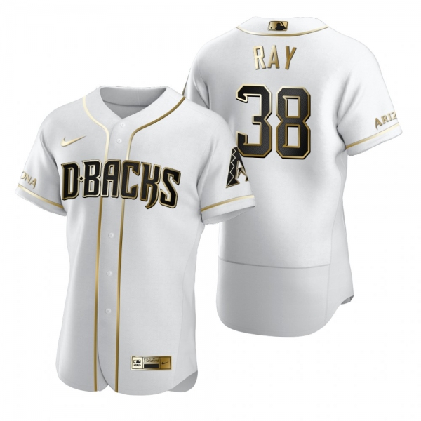 Men's Arizona Diamondbacks Robbie Ray Nike White Authentic Golden Edition Jersey