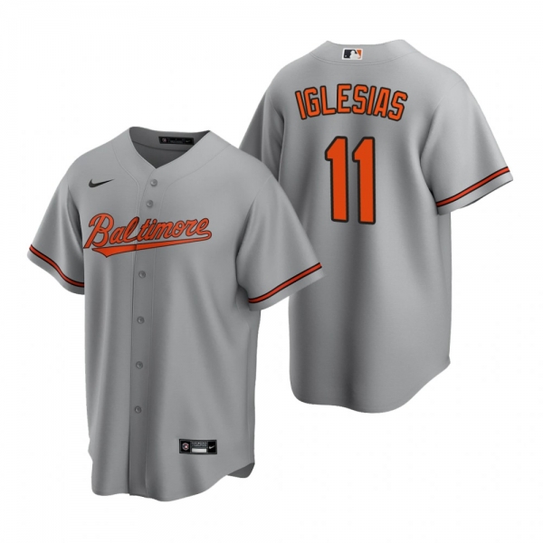 Men's Baltimore Orioles Jose Iglesias Nike Gray Replica Road Jersey