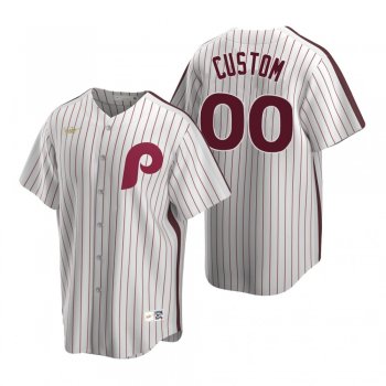 Men's Philadelphia Phillies Custom Nike White Cooperstown Collection Home Jersey