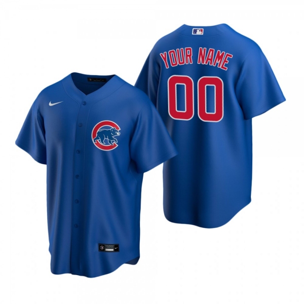 Men's Chicago Cubs Custom Nike Royal Replica Alternate Jersey