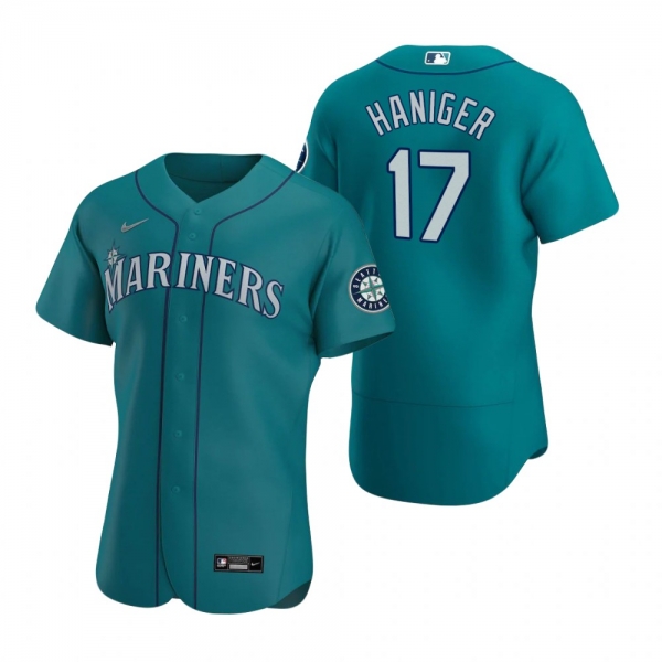 Men's Seattle Mariners Mitch Haniger Nike Aqua Authentic 2020 Alternate Jersey