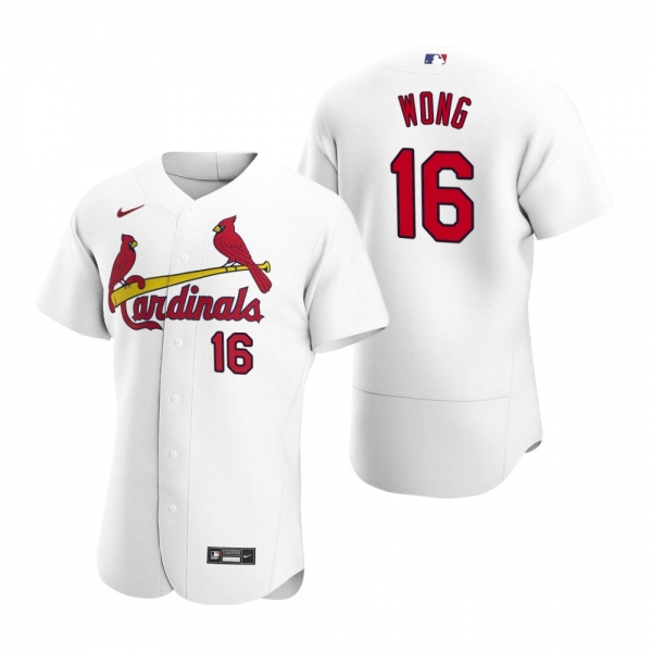 Men's St. Louis Cardinals Kolten Wong White 2020 Home Authentic Player Jersey