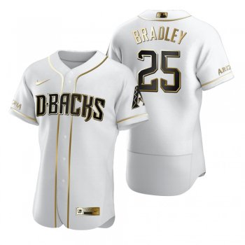 Men's Arizona Diamondbacks Archie Bradley Nike White Authentic Golden Edition Jersey