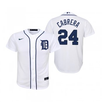 Youth Detroit Tigers Miguel Cabrera Nike White 2020 Replica Home Jersey