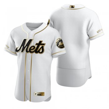 Men's New York Mets Nike White Authentic Golden Edition Jersey