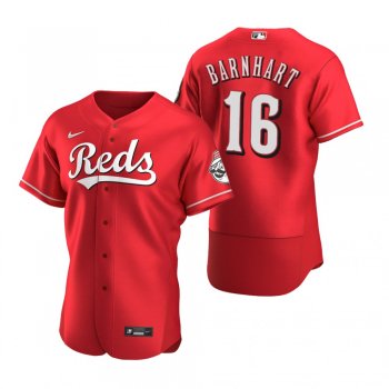 Men's Cincinnati Reds Tucker Barnhart Nike Scarlet Authentic Alternate Jersey