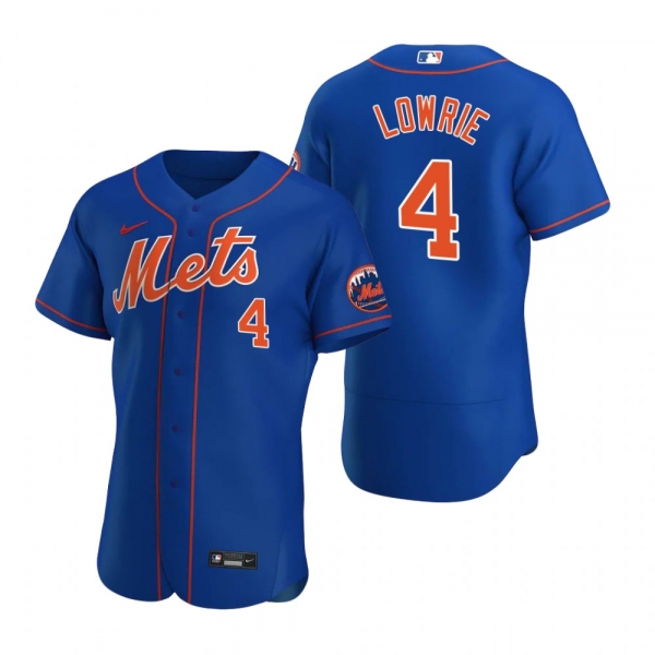 Men's New York Mets Jed Lowrie Nike Royal Authentic 2020 Alternate Jersey