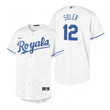 Youth Kansas City Royals Jorge Soler Nike White 2020 Replica Home Jersey