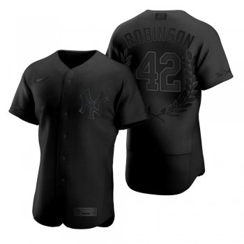 Men's Jackie Robinson New York Yankees Black Award Collection Retired Jersey