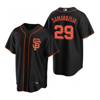 Men's San Francisco Giants Jeff Samardzija Nike Black Replica Alternate Jersey