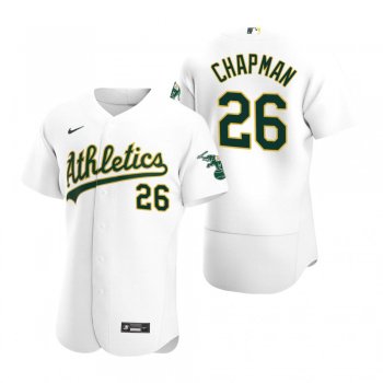 Men's Oakland Athletics Matt Chapman Nike White Authentic 2020 Home Jersey