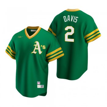 Men's Oakland Athletics Khris Davis Nike Kelly Green Cooperstown Collection Road Jersey