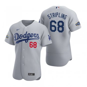 Men's Los Angeles Dodgers Ross Stripling 2020 Alternate Patch Gray Authentic Jersey