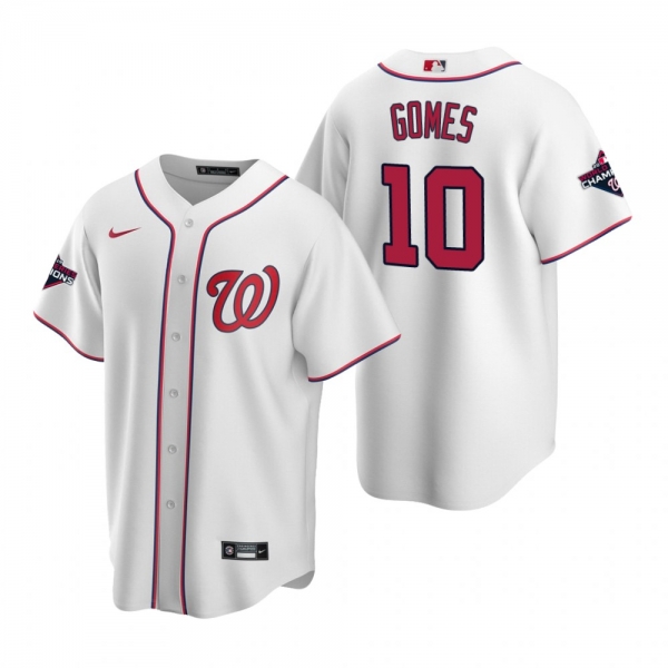 Men's Washington Nationals Yan Gomes Nike White 2019 World Series Champions Replica Jersey