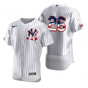 Men's DJ LeMahieu New York Yankees White 2020 Stars & Stripes 4th of July Jersey