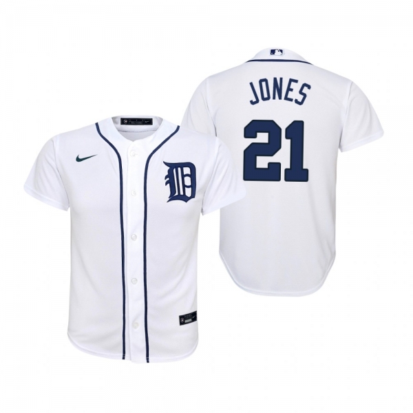 Youth Detroit Tigers JaCoby Jones Nike White 2020 Replica Home Jersey