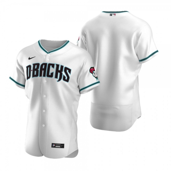 Men's Arizona Diamondbacks Nike White Teal Authentic Alternate Jersey