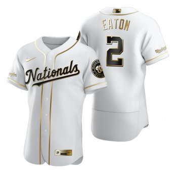 Men's Washington Nationals Adam Eaton Nike White Authentic Golden Edition Jersey