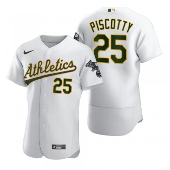 Men's Oakland Athletics Stephen Piscotty Nike White 2020 Authentic Jersey