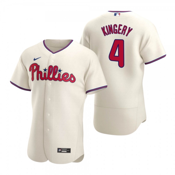 Men's Philadelphia Phillies Scott Kingery Nike Cream Authentic 2020 Alternate Jersey