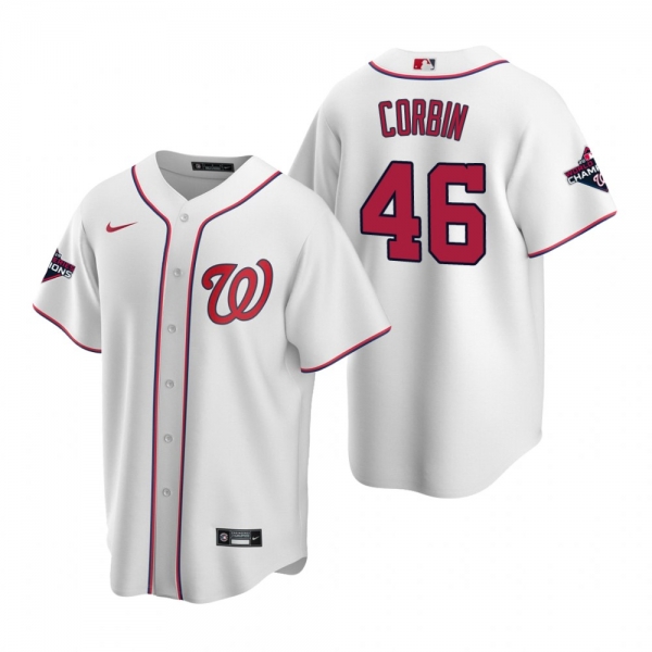 Men's Washington Nationals Patrick Corbin Nike White 2019 World Series Champions Replica Jersey