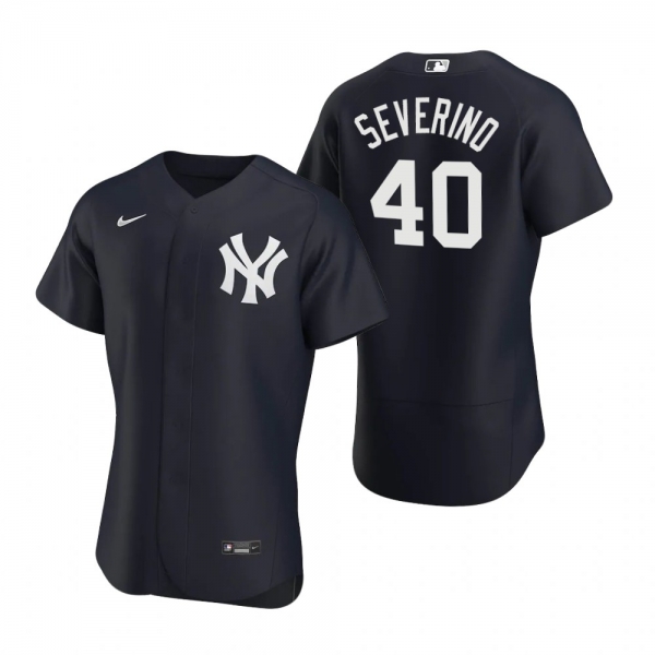 Men's New York Yankees Luis Severino Nike Navy Authentic 2020 Alternate Jersey