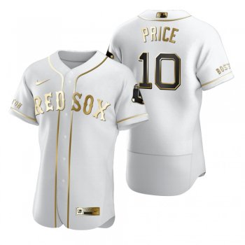 Men's Boston Red Sox David Price Nike White Authentic Golden Edition Jersey