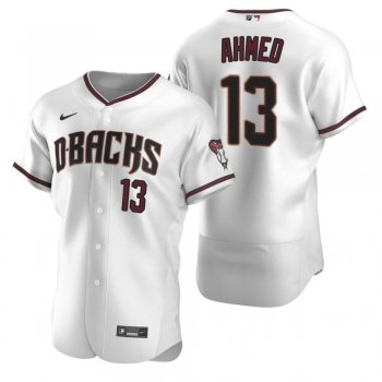 Men's Arizona Diamondbacks Nick Ahmed Nike White Crimson Authentic 2020 Home Jersey