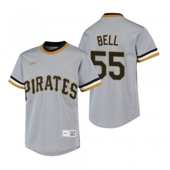 Youth Pittsburgh Pirates Josh Bell Nike Gray Cooperstown Collection Road Jersey