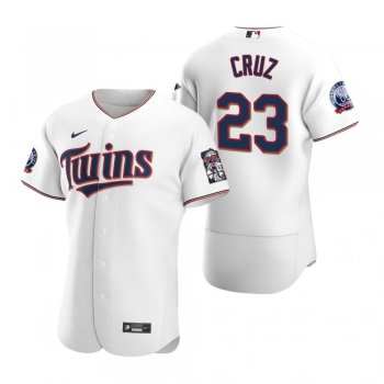 Men's Minnesota Twins Nelson Cruz Nike White Authentic 2020 Home Jersey