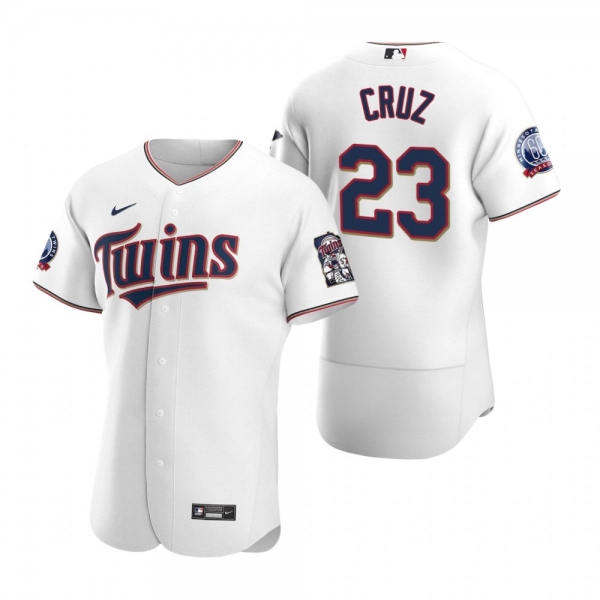 Men's Minnesota Twins Nelson Cruz Nike White Authentic 2020 Home Jersey