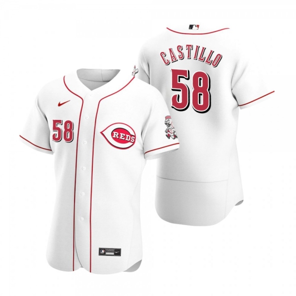 Men's Cincinnati Reds Luis Castillo Nike White Authentic 2020 Home Jersey