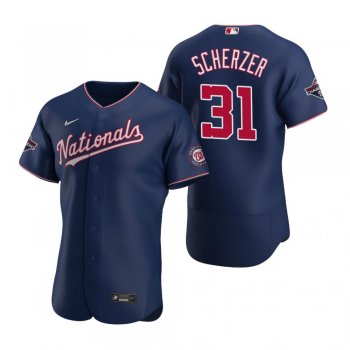 Men's Washington Nationals Max Scherzer Nike Navy 2019 World Series Champions Authentic Jersey