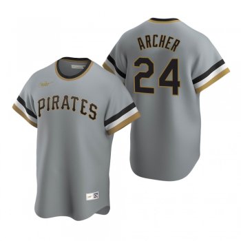 Men's Pittsburgh Pirates Chris Archer Nike Gray Cooperstown Collection Road Jersey