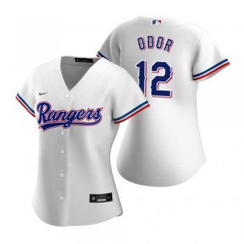 Women's Texas Rangers Rougned Odor Nike White 2020 Replica Home Jersey