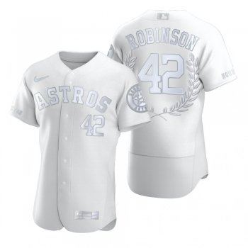 Men's Jackie Robinson Houston Astros White Award Collection Retired Number Jersey