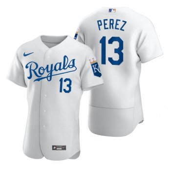 Men's Kansas City Royals Salvador Perez Nike White 2020 Authentic Jersey