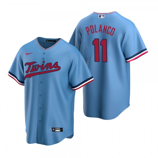 Men's Minnesota Twins Jorge Polanco Nike Light Blue 2020 Replica Alternate Jersey