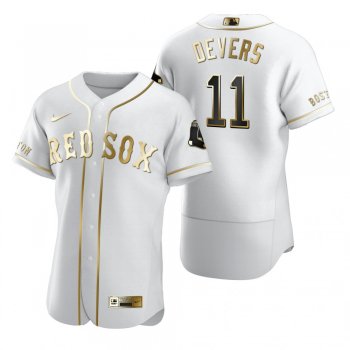 Men's Boston Red Sox Rafael Devers Nike White Authentic Golden Edition Jersey