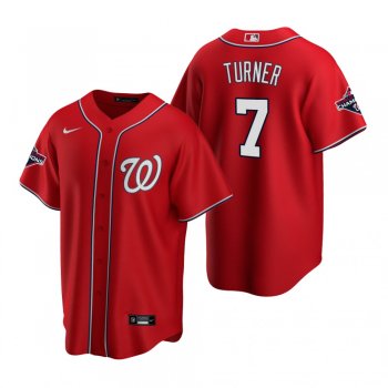 Men's Washington Nationals Trea Turner Nike Red 2019 World Series Champions Replica Jersey